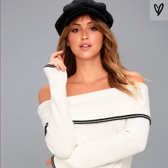 Lulus Bobsleigh Off The Shoulder Sweater - Picture 2 of 7